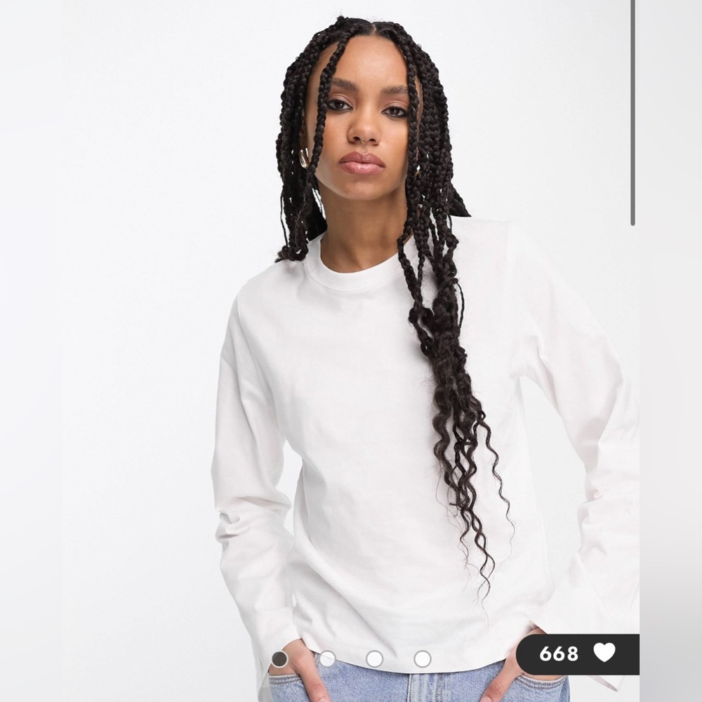 & Other Stories long sleeve white shirt